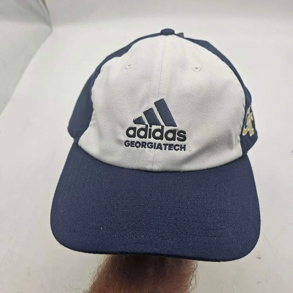 Georgia Tech Yellow Jackets Hat Cap Strap Back Mens One Size Blue NCAA Adidas